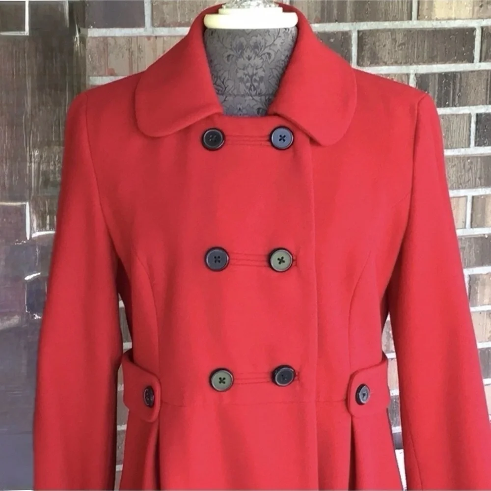 Old Navy Vibrant Red Double-Breasted Bomber Jacket